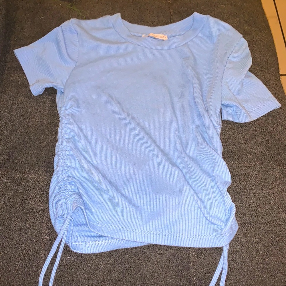 blue zara top